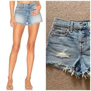 LEVI’S Wedgie High Rise Denim Short Jeans